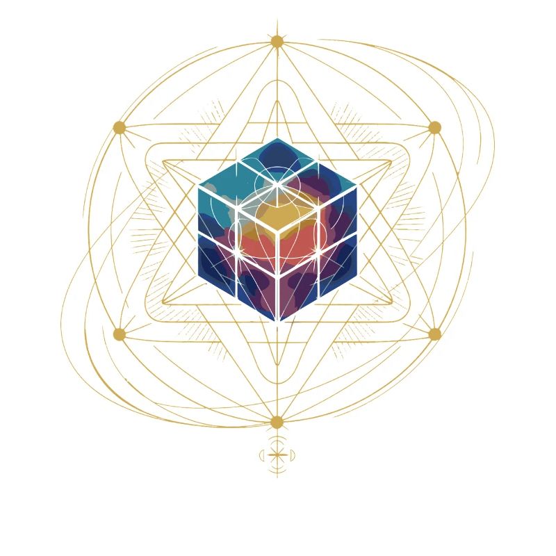 Metatron's Cube Sacred Geometry Cosmic Art