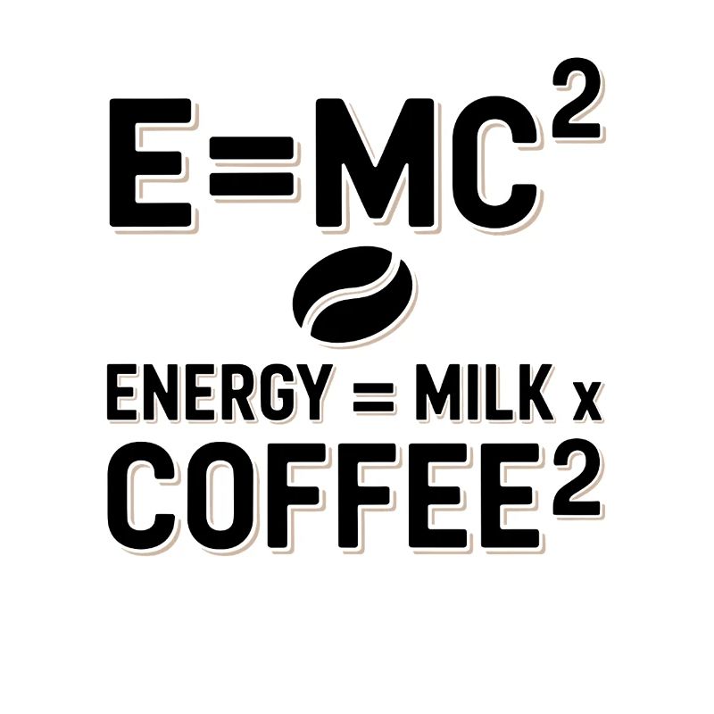 E=MC2 Physik Spruch Koffein Nerd Energie Kaffee