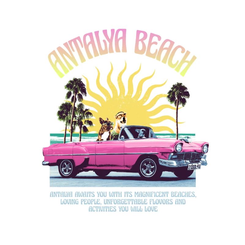 Design rétro de la plage d’Antalya – Summer Vibes