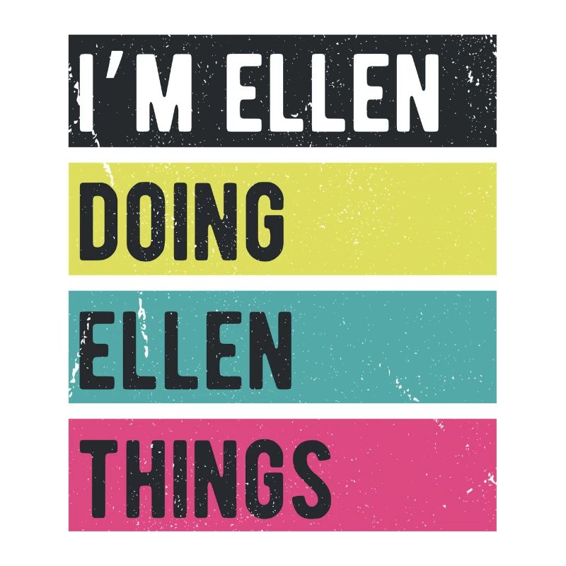 Ich bin Ellen Doing Ellen Things Retro Colors