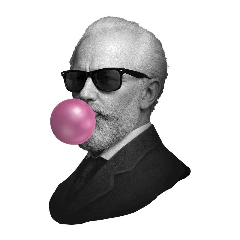 Retro Gentleman mit Bubblegum