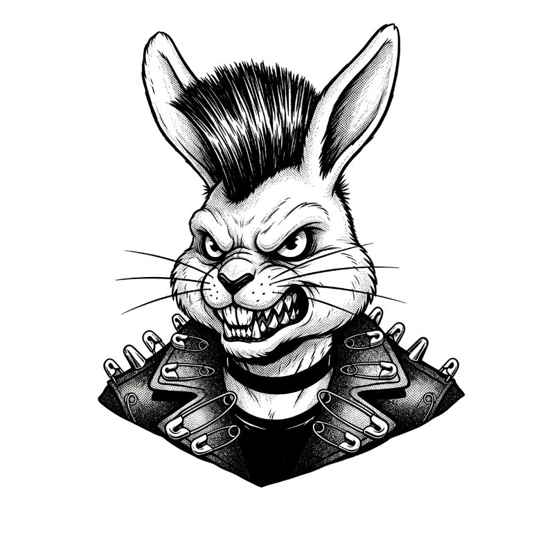 Heavy Metal Easter Bunny Rocker Easter Hardcore Bunny