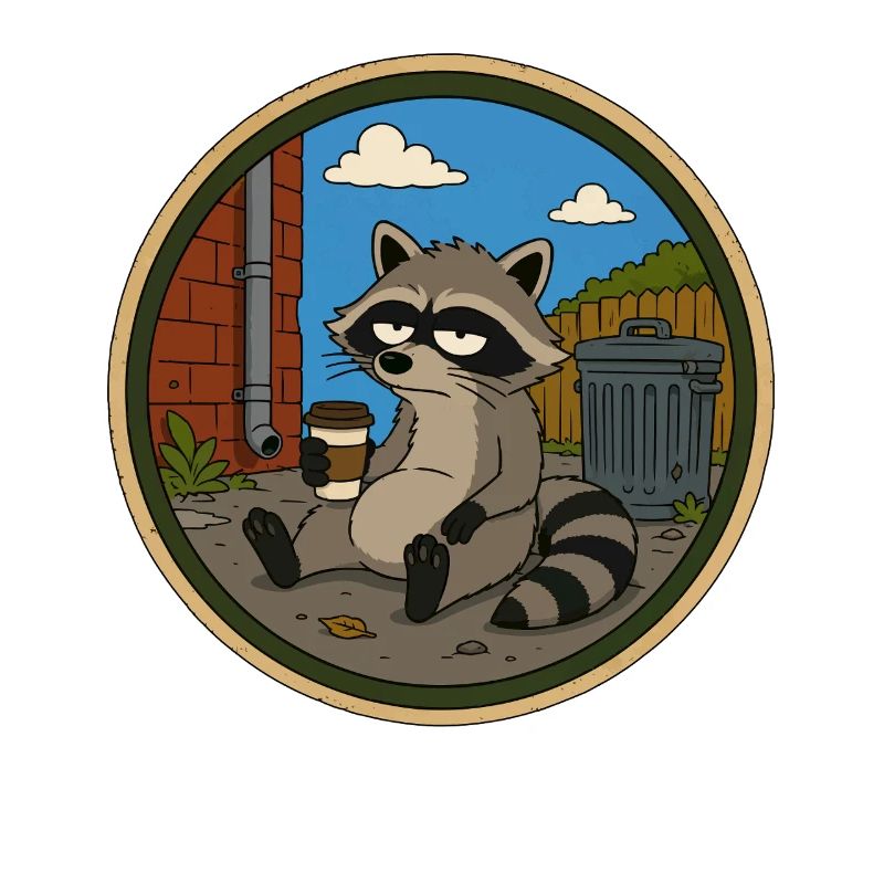 Waschbär in der Kaffeepause