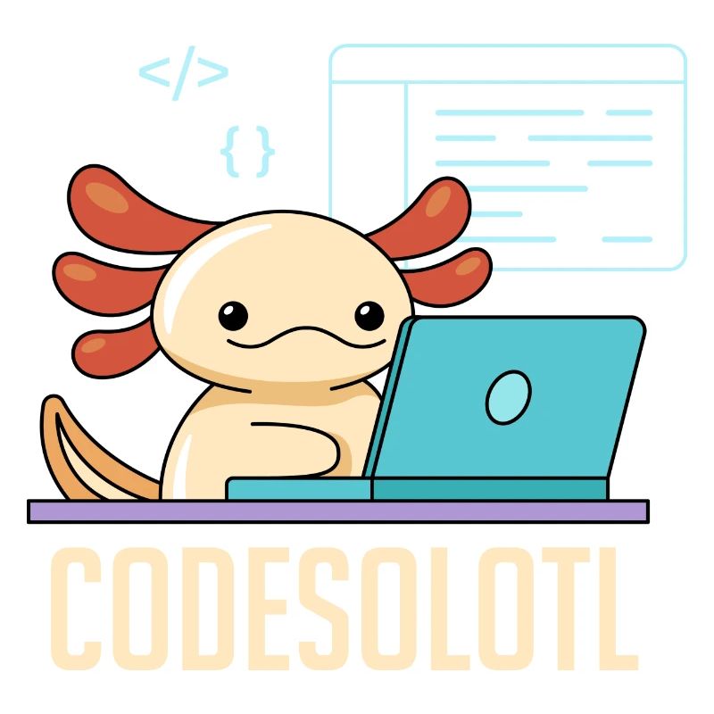 Codesolotl Pun Design for Axolotl Lovers