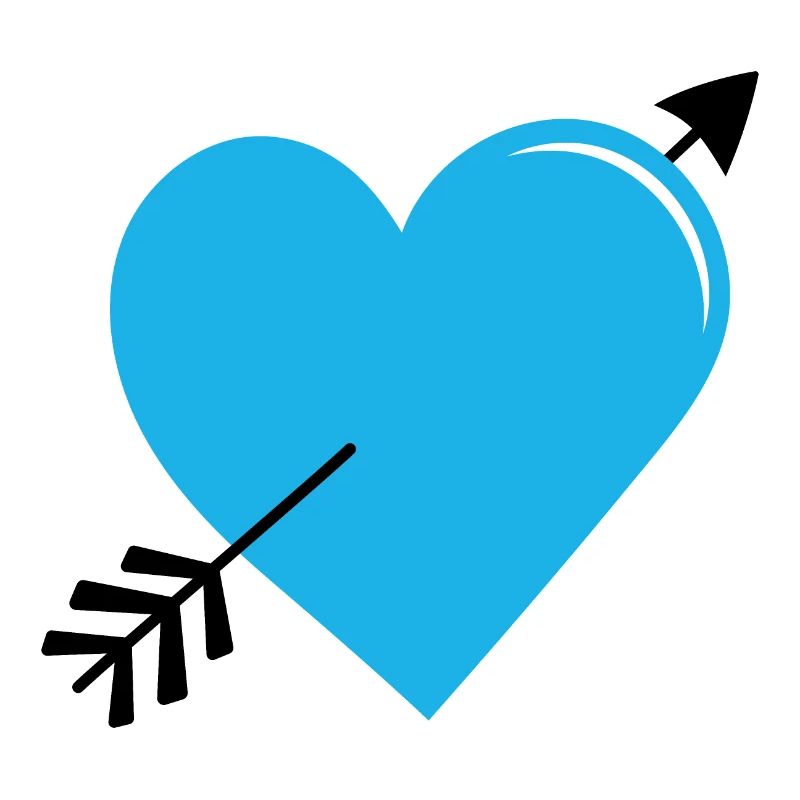 Flèche Coeur Bleu