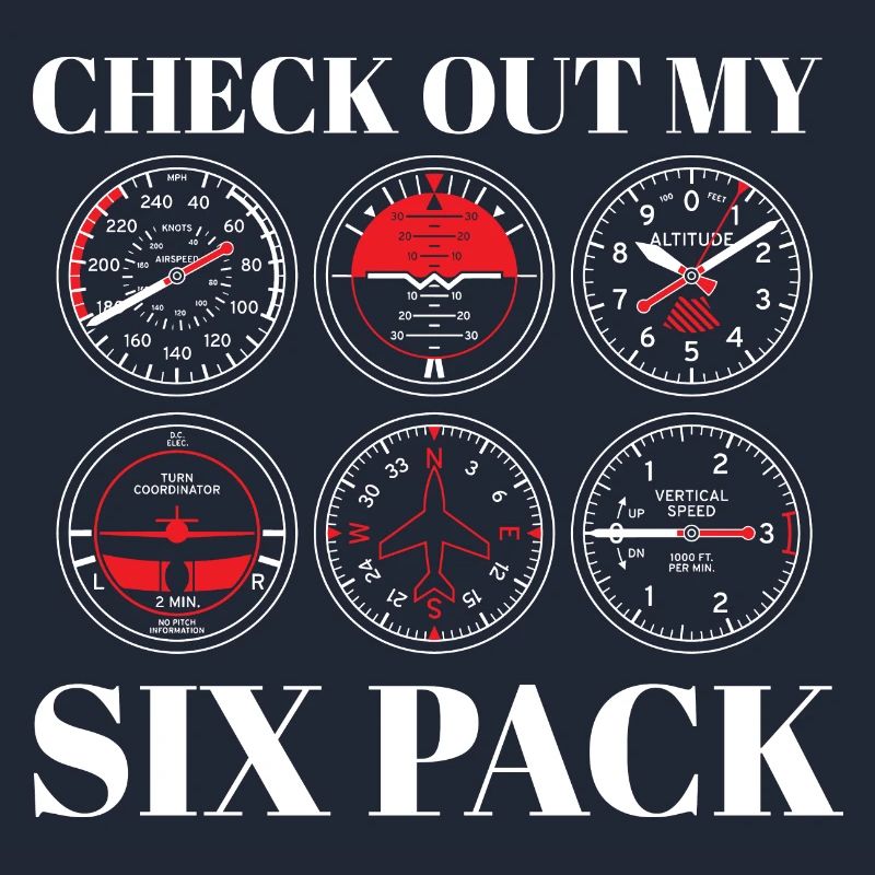 Funny Pilot Six Pack Aviation Flight Simulation