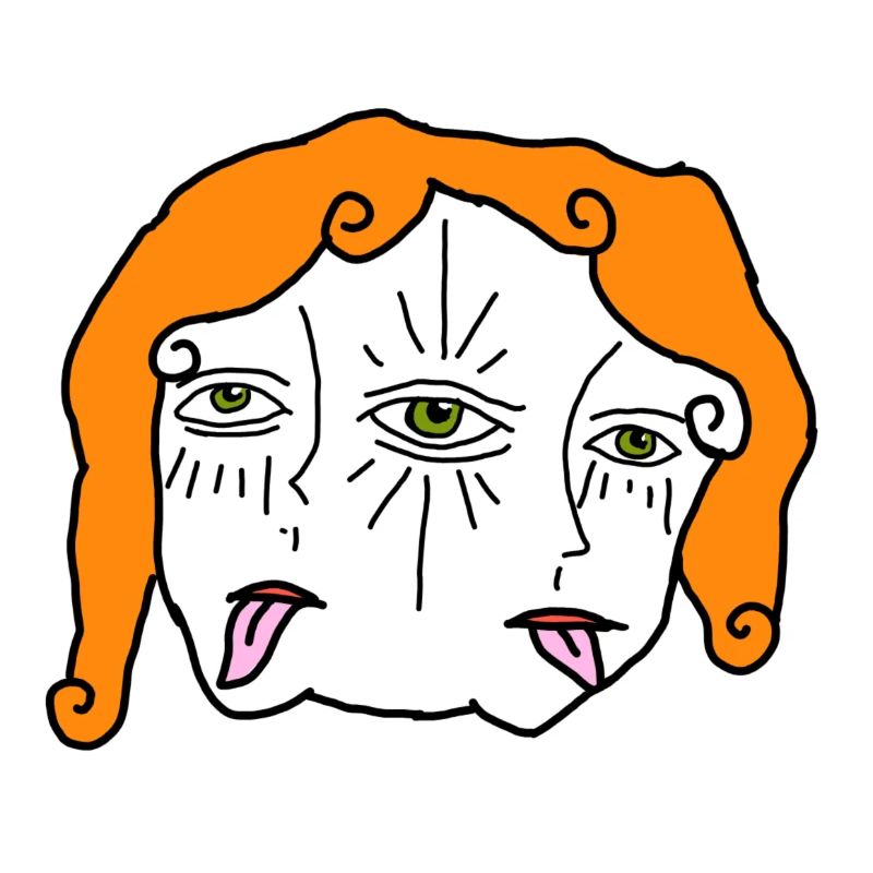 Visage psychédélique