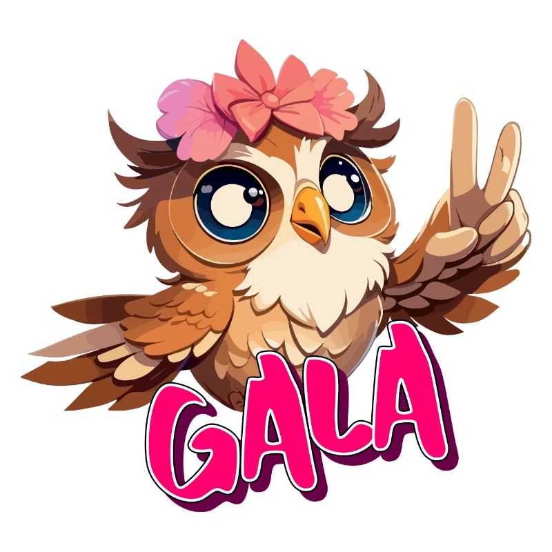 GALA - Schöner Mädchen Name mit süßer EULE