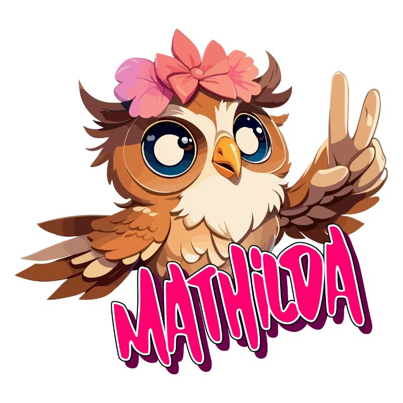 MATHILDA - Schöner Mädchen Name mit süßer EULE