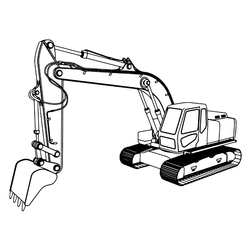 Excavator Silhouette Gift Excavator Driver