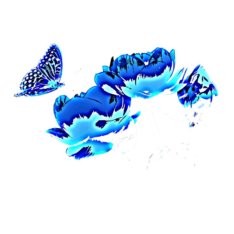 Papillon et fleurs