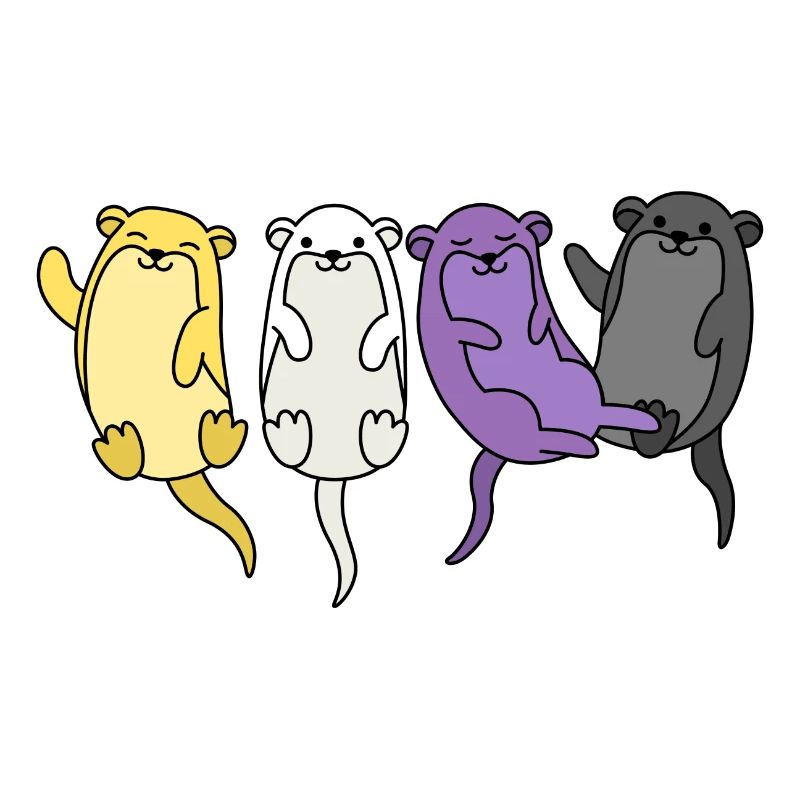 Non-binary flag otter design for proud Enbys