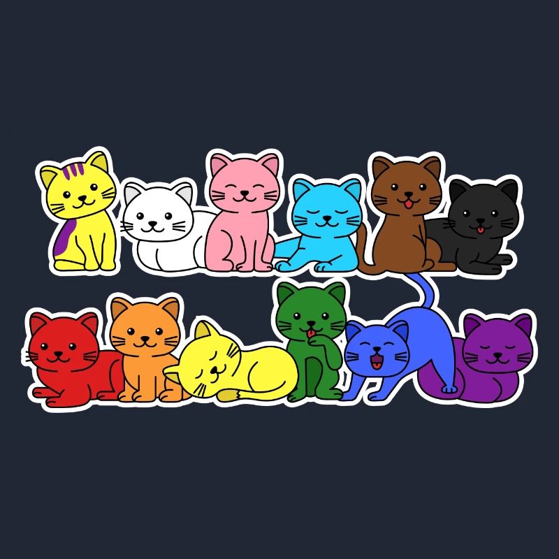 Pride Progress Flag Cat for Equality