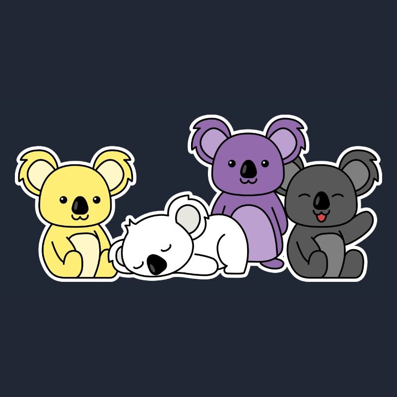 Non-binary flag koala design for proud enbys