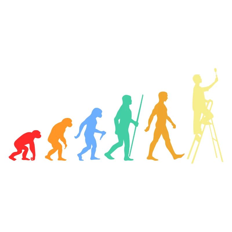Bunte Evolution Design für Maler und Lackierer