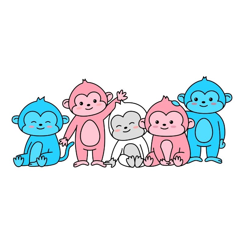 Conception de singe de drapeau trans pour les personnes trans