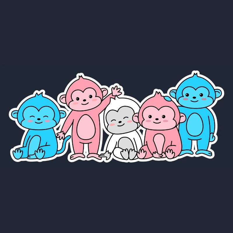 Conception de singe de drapeau trans pour les personnes trans