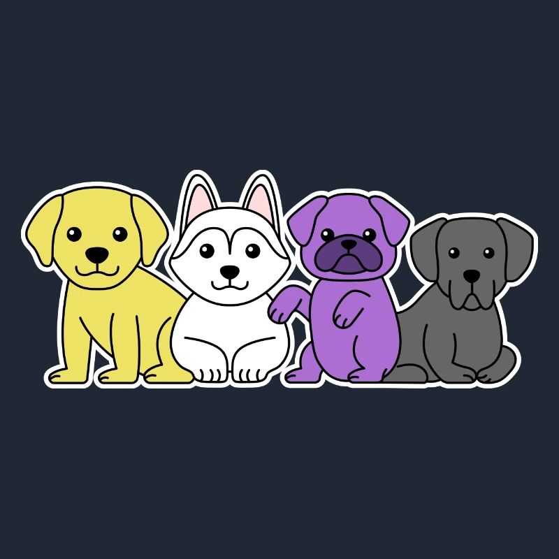 Non-binary flag dog design for proud Enbys