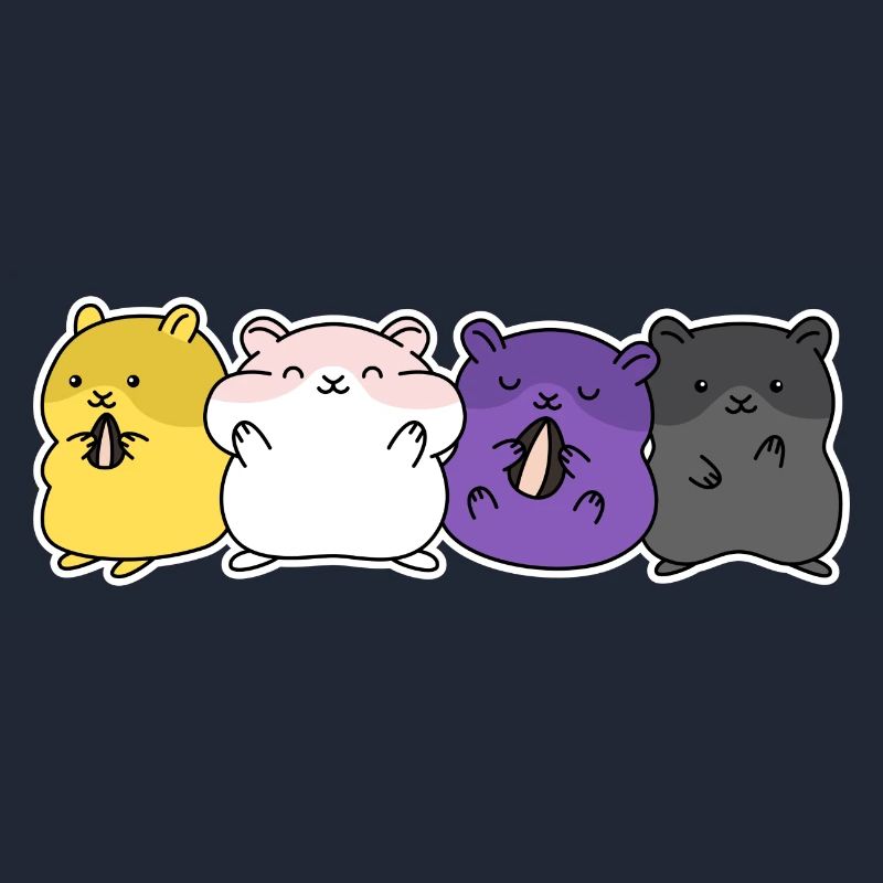 Non-binary flag hamster design for Enbys