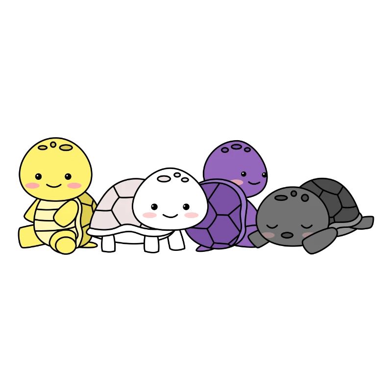 Non-binary flag turtle design for Enbys