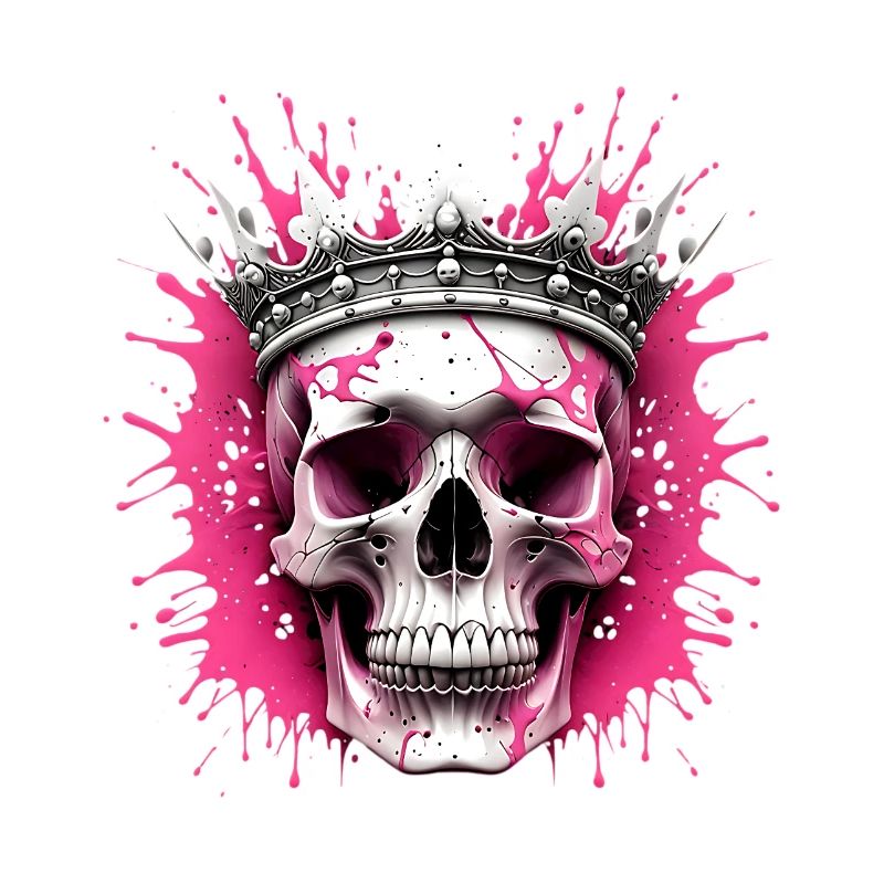 Crown & Skull Splash: Creative energy in pink