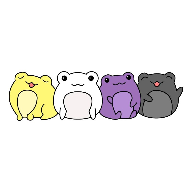 Non-binary flag frog design for proud Enbys