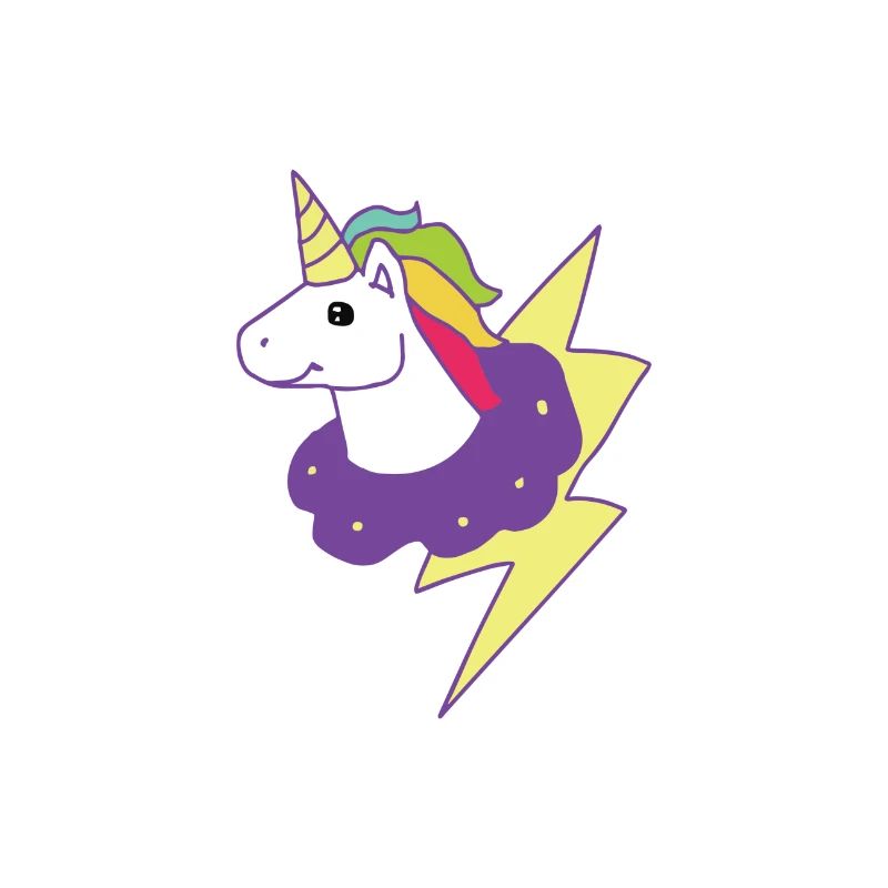 Einhorn bunt Regenbogen Blitz Geschenk Idee