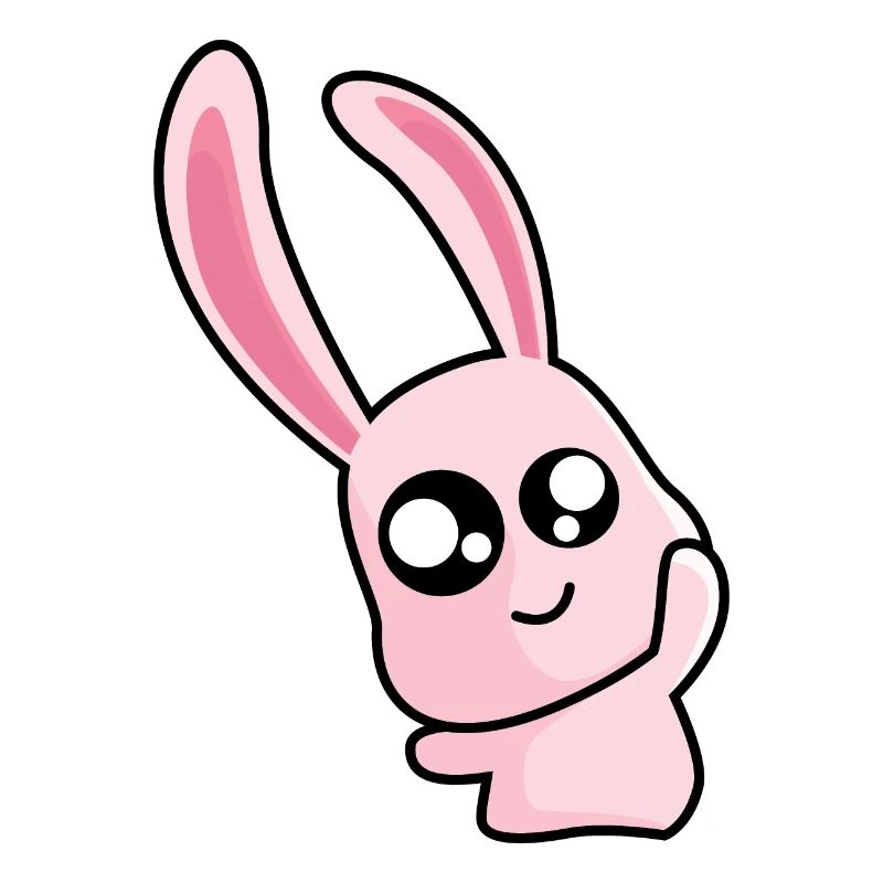 Funny pink bunny
