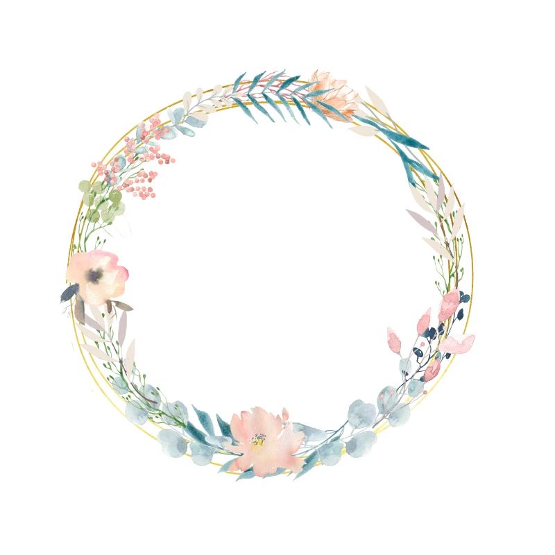 couronne de fleurs rose bleu doux collection de fleurs 2