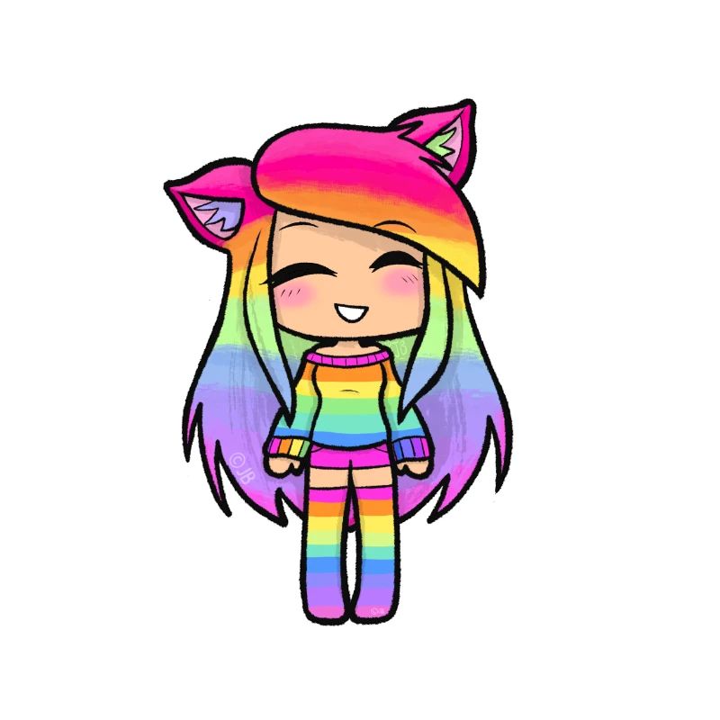Regenbogen Gacha Mädchen
