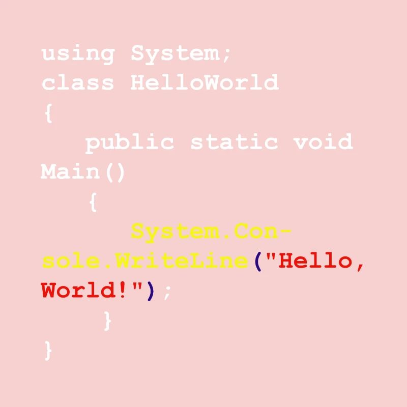 Hello World C# Sharp Entwickler Programm Geschenk
