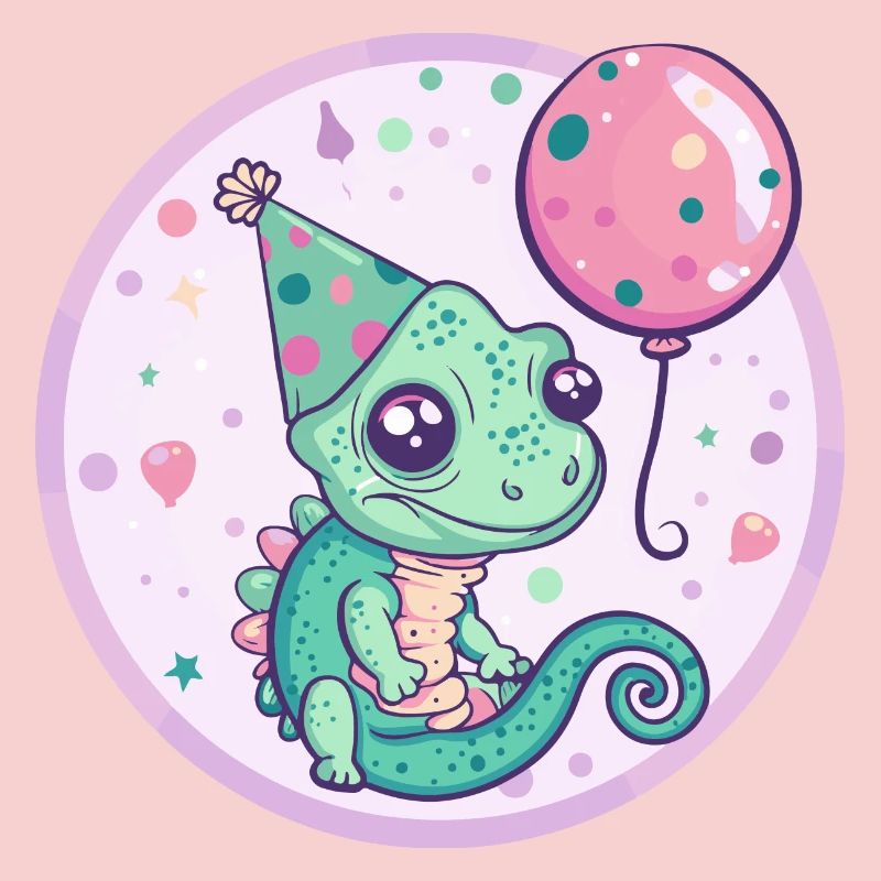 Caméléon Anniversaire Bébé