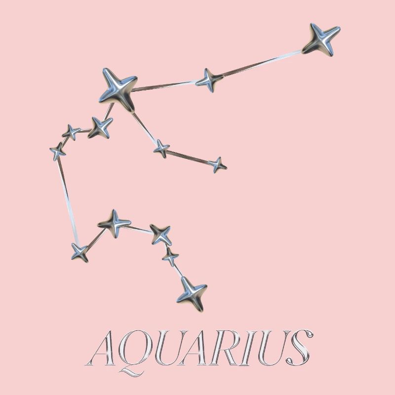 Aquarius Constellation – Silver Minimal Constellation