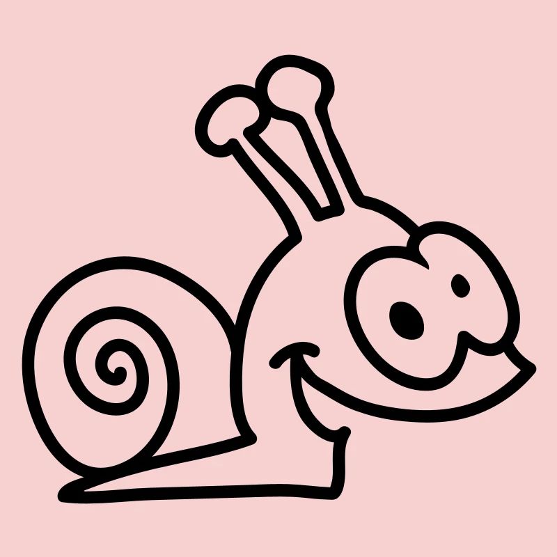 escargot drôle - ligne
