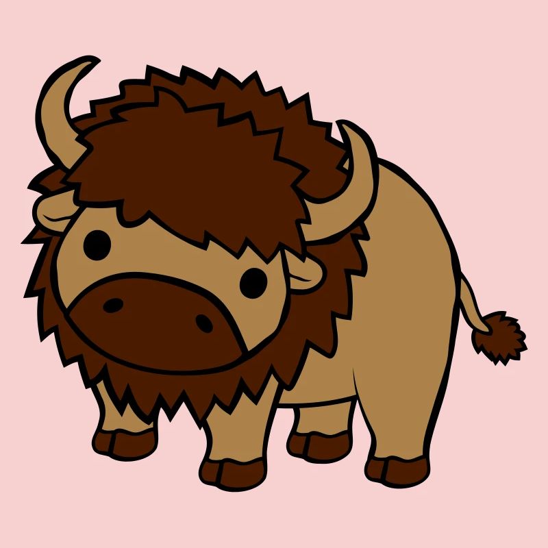 Süßes großes Bison