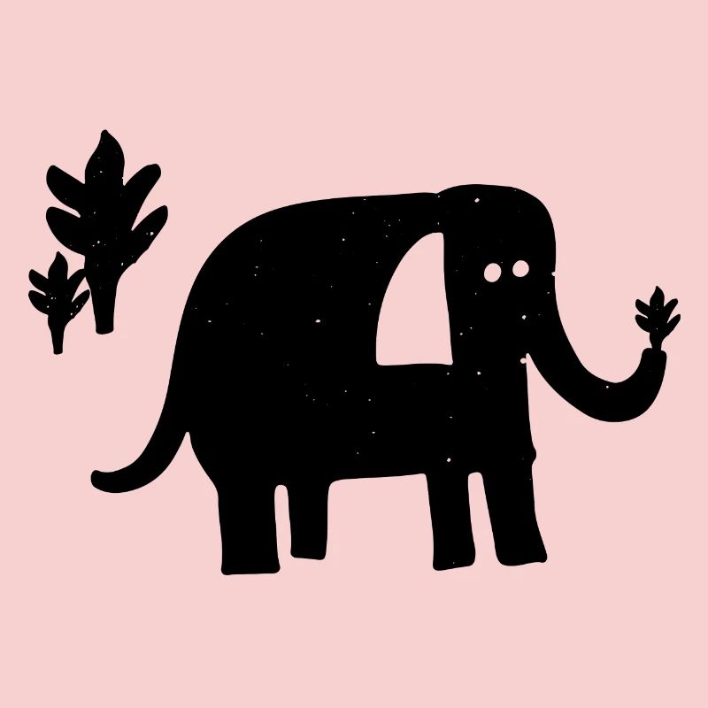 Dessin végétalien d'éléphant