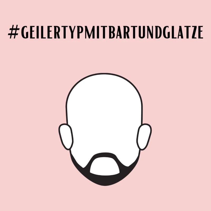 Geiler Typ Mit Bart & Glatze Glatzkopf Bartträger