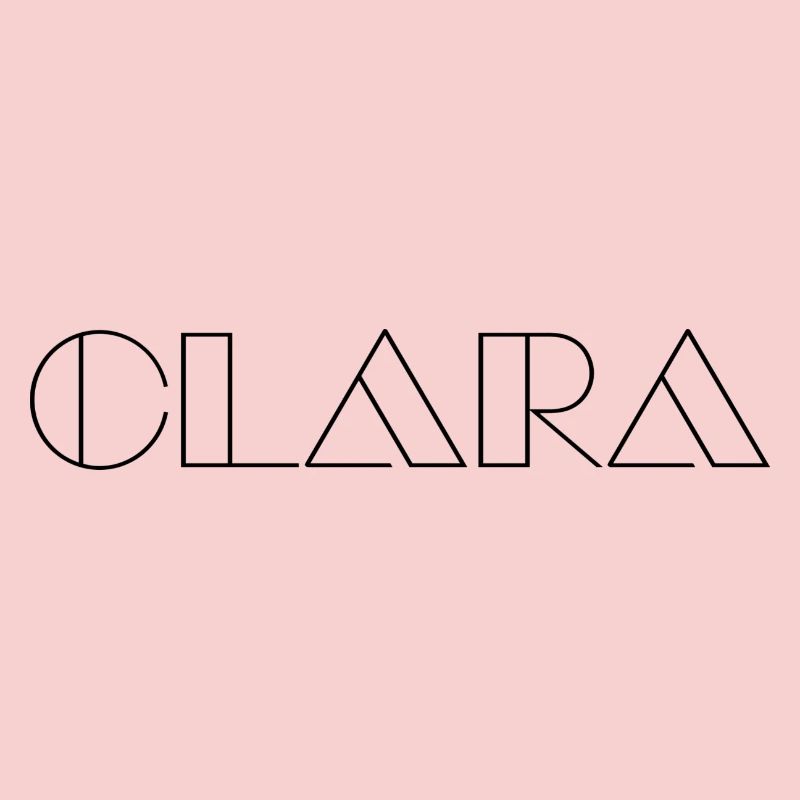 Name Clara Modern Schwarz