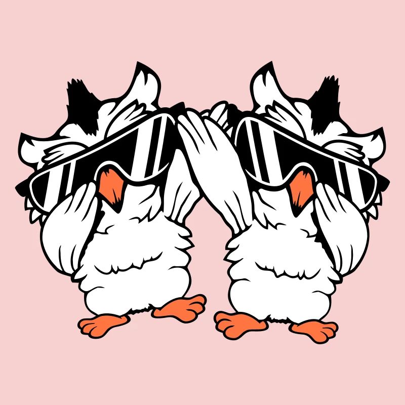 2 Owls Dabbing Dab Dance Pose Gesture Sunglasses