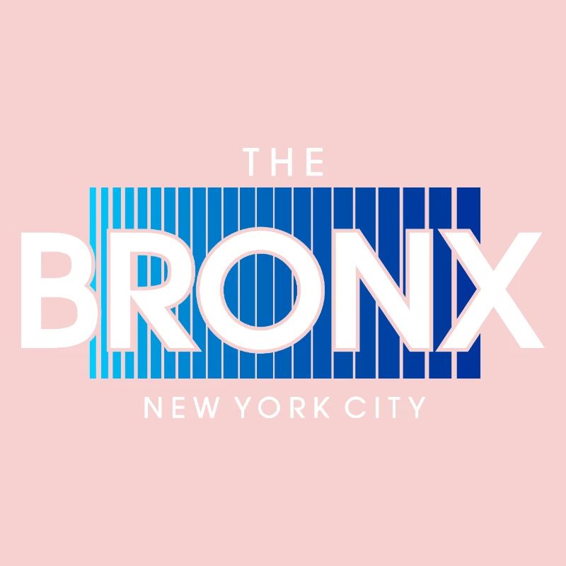 Bronx Skyline Text in Blue Gradient