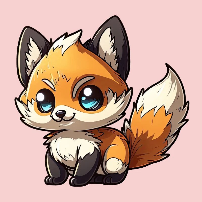 Mignon bébé renard chibi