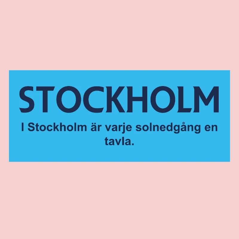 Conception de panneau de coucher de soleil à Stockholm