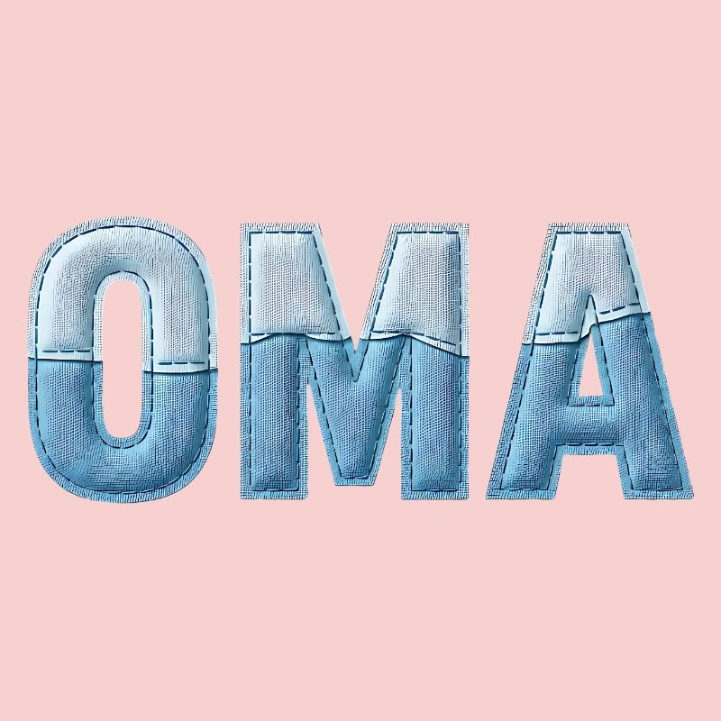 Granny Denim Lettering Patchwork Trend
