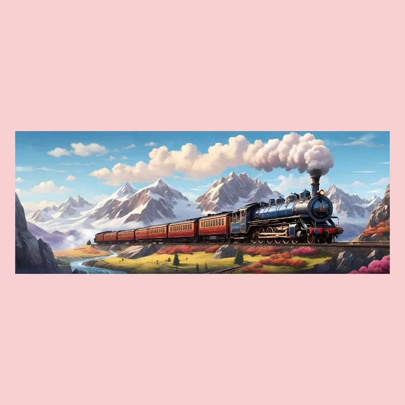 Nostalgischer Eisenbahnzug mit Dampflokomotive