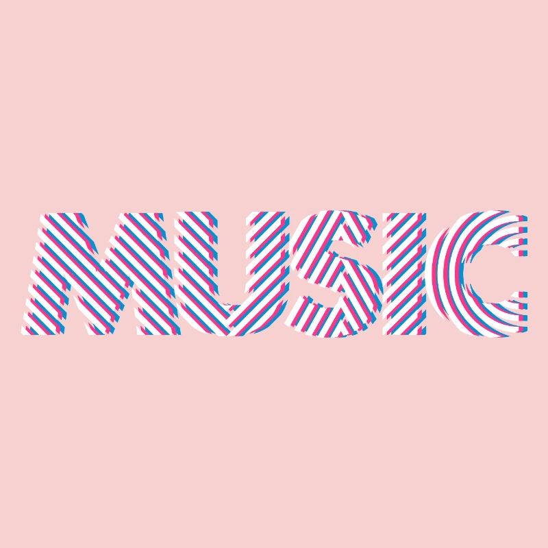 Music 3D – Modern Typography Retro Electro Design