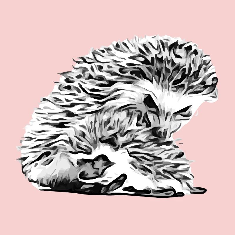 Igel Mama mit Igel Baby