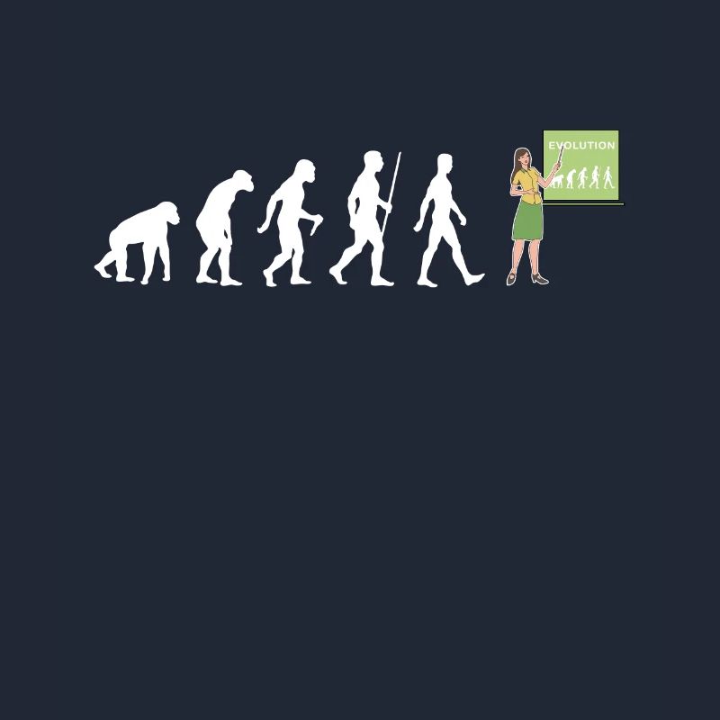 Lehrerin Evolution Lehramt Schule Lehrer Geschenk