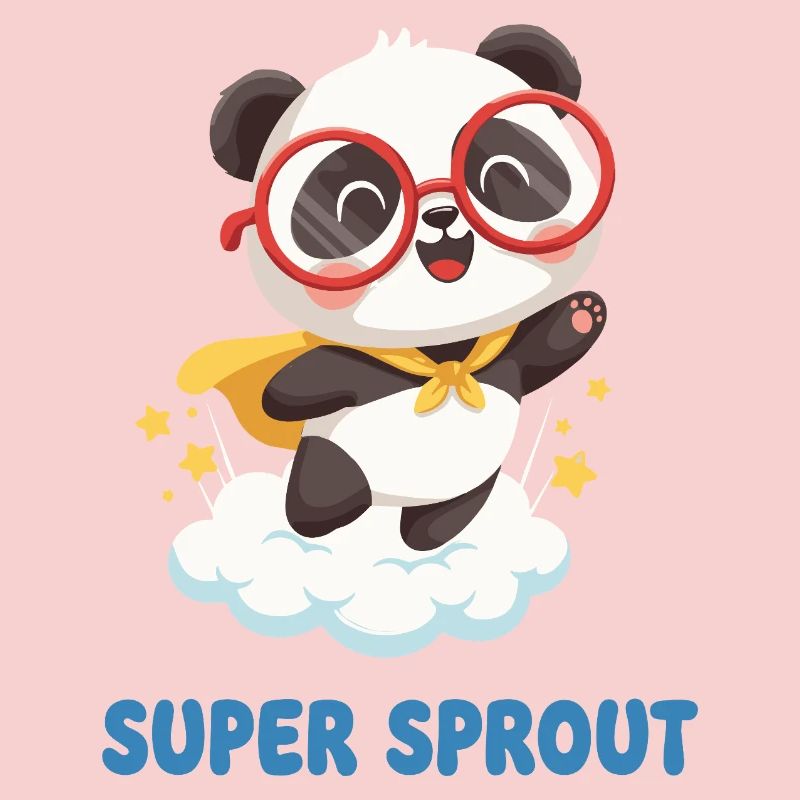 Mignon Super Sprout Panda avec capuchon