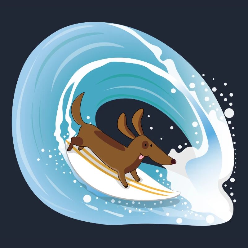 Le chiot adore le surf