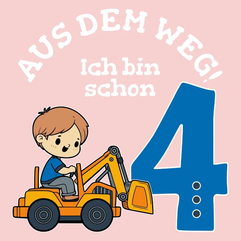 4. Geburtstag Bagger Junge